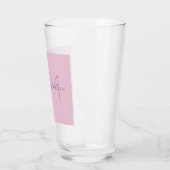 Verre Monogramme Moderne Minimaliste Nom Initiales (Gauche)
