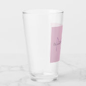Verre Monogramme Moderne Minimaliste Nom Initiales (Droite)