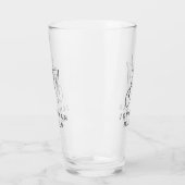 Verre Monogramme moderne Nom Bière simple (Gauche)