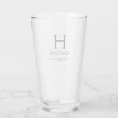 Verre Monogramme moderne Nom de famille (Dos)