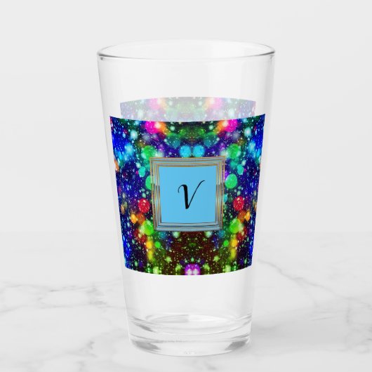 Verre Monogramme Motif moderne et élégant (Devant)
