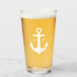 Verre Monogramme nautique d'Ancre