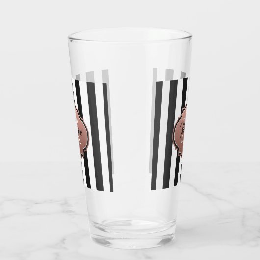 Verre Monogramme noir et blanc (Droite)
