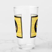 Verre Monogramme noir jaune citron rétro (Droite)