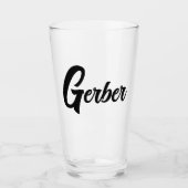 Verre Monogramme Nom de famille Beer Glass Cup (Devant)