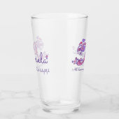 Verre Monogramme nommé de la fleur P de coeur de (Droite)