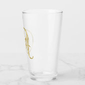 Verre Monogramme Or A (Gauche)