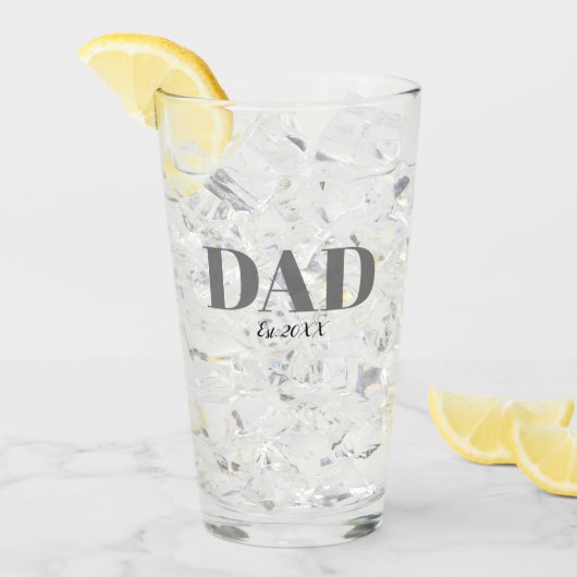 Verre Monogramme Papa Est Moderne Simple (Devant glace)