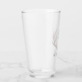 Verre Monogramme personnalisé avec Antler Cerf Blanc Noi (Droite)