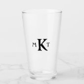 Verre Monogramme personnalisé avec vos initiales (Devant)