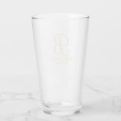 Verre Monogramme personnalisé or et nom Bridesmaid (Dos)