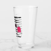 Verre Monogramme rayé Cactus rose (Gauche)