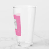 Verre Monogramme rose gras moderne minimaliste Nom Initi (Gauche)