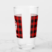 Verre Monogramme rouge du cercle de contrôle du bison no (Gauche)