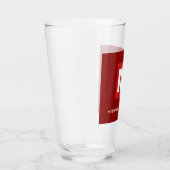 Verre Monogramme rouge foncé et design tendance ton nom (Droite)