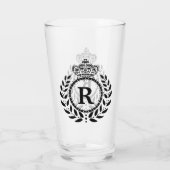 Verre Monogramme royal noir de la couronne | de (Dos)