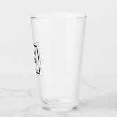 Verre Monogramme simple à bordure carrée noire à lettre (Gauche)