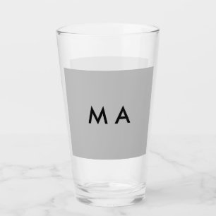 Verre Monogramme simple ajoutez votre lettre de nom homm