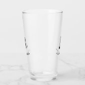 Verre Monogramme simple initial et nom (Gauche)