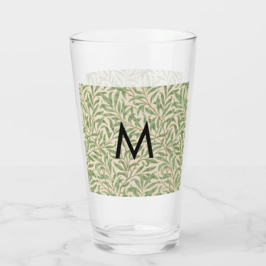 Verre Monogramme William Morris Willow Bough Modérée (Dos)