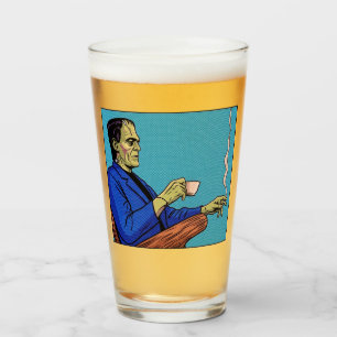 Verre Monstre de Frankenstein Art Pop buvant du thé Demi
