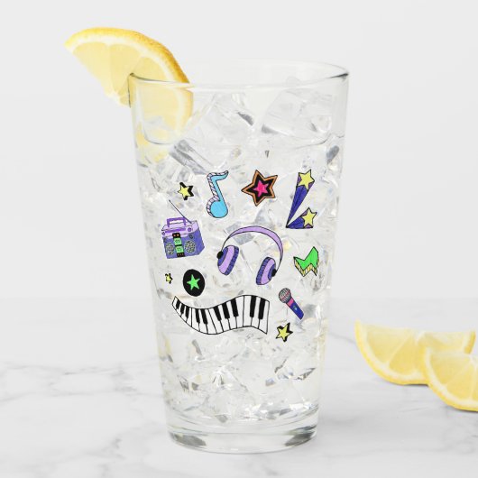 Verre Montez la musique (Devant glace)