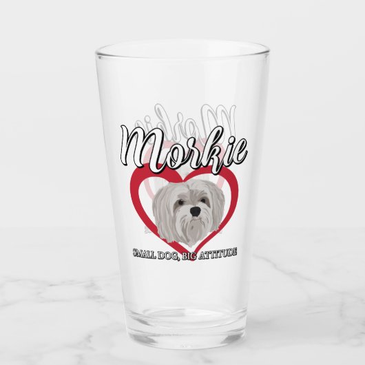 Verre Morkie - Petit Chien, Grande Attitude - 3 (Devant)