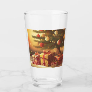 Verre Motif, avec des cadeaux sous le sapin de Noël 3701