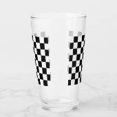 Verre Motif blanc de noir classique de damier (Gauche)