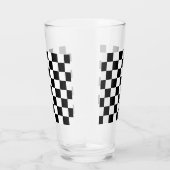 Verre Motif blanc de noir classique de damier (Droite)
