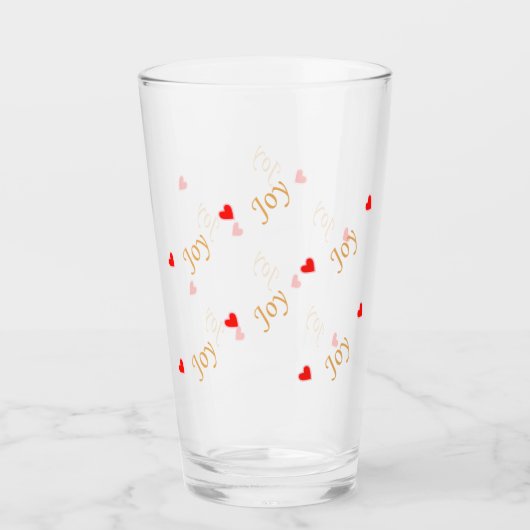 Verre Motif Coeur Joy Cute (Devant)