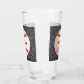 Verre Motif de baseball Chalkboard avec nom et baseball (Gauche)