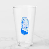 Verre Motif de bouteille de lait (Devant)