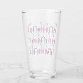 Verre Motif de boutons de chats violets (Dos)