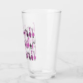 Verre Motif de boutons de chats violets (Gauche)