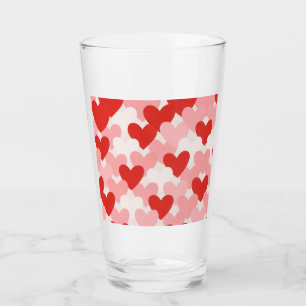 Verre Motif de cœur rouge/rose/blanc pour la Saint-Valen