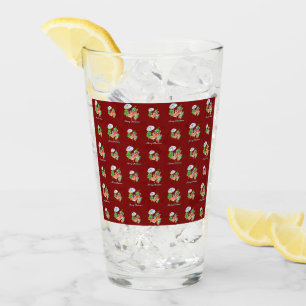 Verre Motif de design de Noël Joyeux au Chili de Bourgog