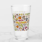 Verre Motif de doodle Halloween mignon (Dos)