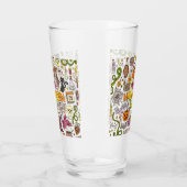 Verre Motif de doodle Halloween mignon (Gauche)