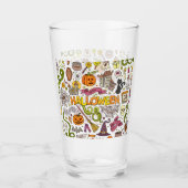 Verre Motif de doodle Halloween mignon (Devant)