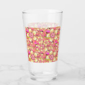 Verre motif de fleur rose funky (Dos)