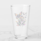 Verre Motif de fleurs de papillon vibrant (Dos)