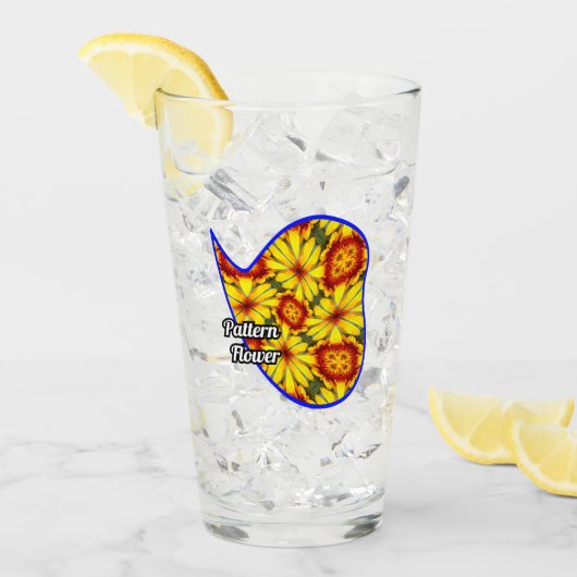Verre Motif de fleurs d'or (Devant glace)