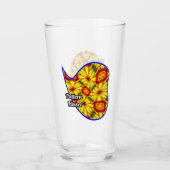 Verre Motif de fleurs d'or (Devant)