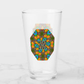 Verre Motif de fleurs esthétiques (Dos)