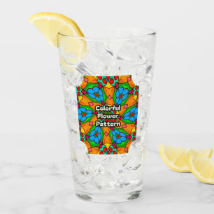 Verre Motif de fleurs esthétiques