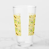 Verre Motif de plage avec lunettes de soleil et casquett (Droite)