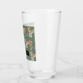 Verre Motif de Tigres à l'aquarelle verte tropicale avec (Gauche)