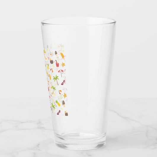 Verre Motif de vacances Tropical Summer Beach Design (Gauche)