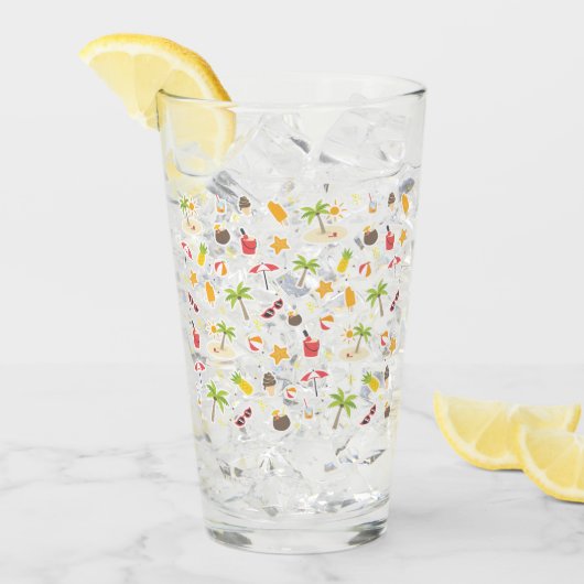 Verre Motif de vacances Tropical Summer Beach Design (Devant glace)